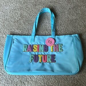 NWT Simply Southern Raisin The Future  Blue Sparklebag Tote